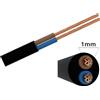 Aigostar Cavo elettrico H05VV-F 2 x 1,0 mm2 1 metro guaina nera (venduto a metro) Aigostar