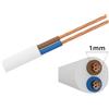 Aigostar Cavo elettrico H05VV-F 2 x 1,0 mm2 1 metro guaina bianca (venduto a metro) Aigostar