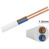 Aigostar Cavo elettrico H05VV-F 2 x 1,5 mm2 1 metro guaina bianca (venduto a metro) Aigostar