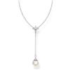 THOMAS SABO Collana da Donna in Argento Sterling 925 con Perla e Stella e Argento, Bianco, Argento, KE1986-167-14-L45v