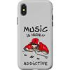 Keep It Old School Throwback Music Lover Custodia per iPhone X/XS Hiphop Amante della Musica, Musicista DJ, Techno Metal Rock Pop Canzoni