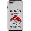 Keep It Old School Throwback Music Lover Custodia per iPhone 7 Plus/8 Plus Hiphop Amante della Musica, Musicista DJ, Techno Metal Rock Pop Canzoni