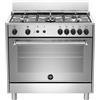 La Germania Cucina a Gas 5 Fuochi Forno a Gas Grill 90x60 cm Inox AMN965GXV