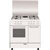 Glem Gas Cucina a Gas 4 Fuochi con Forno Elettrico Grill 80x50 cm Bianco Glem Gas AR856Ex