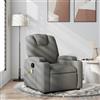 Gecheer Poltrona Massaggiante,Relax Reclinabile da TV per Anziani in Tessuto,Grigio Chiaro,con Poggiapiedi,74x88x97 cm,Poltrona Reclinabile,Poltrona da TV,Poltrona per Anziani,Poltrona da Massaggio