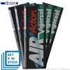 Perfetti Van Melle AIR ACTION VIGORSOL BLACK ICE GOMME DA MASTICARE ALLA LIQUIRIZIA SENZA ZUCCHERO - SET DA 10 STICK