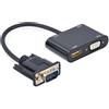 Gembird A-VGA-HDMI-02 cavo e adattatore video 0,15 m HDMI + VGA (D-Sub) VGA (D-Sub) Nero