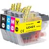 Cartuccia compatibile rigenerato garantito 100% per Brother LC421XL NERA 500 PAGINE
