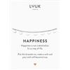 LUUK LIFESTYLE Bracciali in acciaio inossidabile con ciondolo e dedica HAPPINESS, gioielli per donne, idea regalo, portafortuna, filigrana, scintillante, femminile, nei colori oro, argento e rosa