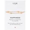 LUUK LIFESTYLE Braccialetto in acciaio inossidabile con pendenti a cuore, simbolo dell'amore, design moderno e filigrana, gioielli per donne, lunghezza regolabili, oro