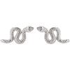 SLUYNZ S925 Orecchini a perno di serpente punk in argento sterling per donne uomini adolescenti ragazze serpente elica orecchini a perno Cartilagine Cross Stripe orecchini (A-Silver)