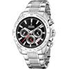 Festina Cronografo da Uomo (44,5 mm) quadrante Nero/Cinturino in Acciaio Inossidabile F20668/4