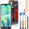 ARSSLY Schermo per Huawei P20 PRO CLT-L09 CLT-L29 AL00 LCD Display Touch Assemblea Sostituzione Vetro Digitalizzatore con Strumenti (Non per P20,Nero con Cornice)