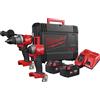 Milwaukee Kit 18V Trapano con Percussione + Avvitatore ad Impulsi 1/4" HEX (M18 FPP2A2-502X)