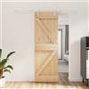 vidaXL Porta Scorrevole con Set Hardware 70x210 cm Legno Massello Pino vidaXL