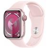 Apple Watch Series 9 (GPS Cellular) cassa in alluminio rosa da 41 mm, cinturino sportivo rosa M/L