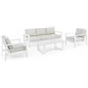 BIZZOTTO - Set 4 Salotto con Cuscini Baltic Bianco YK11