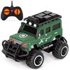 Highttoy Macchina Telecomandata per Bambini, Macchinine Giocattolo Bambino 2 3 4 Anni Regalo Bambino Bambina, 2.4GHz Piccola Veicolo Militare Telecomandato, Verde Marino