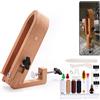 HEYOUTH Strumenti per Cucire Supporto in Legno Regolabile,Cucitura a Mano Craft Cucito Pony Horse Strumento,Morsetti in Pelle e Clip da Lavoro in Pelle,per DIY Cucito Cucitura （29 Articoli）