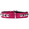 HUNTER Rocky Petit - Collare in nichel, 24/17 x 21 cm, 2X-Small, Nappa rosa/nero