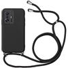 SHADEFY Cover per Xiaomi Mi 11T / Mi 11T Pro, Custiodia con Collana Ultra Sottile Morbido Silicone TPU Antiurto AntiGraffio, Regolabile Staccabile Shock Absorption Corda Case Protezione Fotocamera,nero