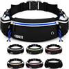 STEEL Cintura da corsa, Borsa Banana Sport Cintura con Portabottiglie Morbido Impermeabile Tasca Uomo Donna per Smartphone iPhone Samsung Galaxy, Comodo Jogging Footing Randonnée (BLU)