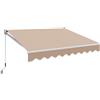 HOMASIS Tenda da Sole a Bracci Estensibili, Tenda Parasole con Protezione UV, Tenda da Balcone con Manovella, Angolo Regolabile da 40-100°, per Giardino e Terrazza (245x200cm, Beige)