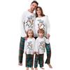 Zoerea Natale Pigiama Famiglia Set Mamma papà Bambino Neonato Pagliaccetto Pigiami da Notte Due Pezzi Cotone Manica Lunga T-Shirt e Pantaloni Uomo Verde,L