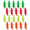Westmark 20 Tappi Dosatori per Bottiglie di Liquori, Olio e Aceto, Dosatore con Tubetto per l'Aria, Tappo in plastica, Jet-Pour, Colori Assortiti/Colori Neon, 411022E4