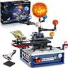 CUBIMANA Sistema Solare Set di costruzione con luce - esplorazione spaziale rotazione giocattoli da costruzione con 8 pianeti e razzi 775 PCS scienza blocchi di costruzione regali per bambini di età 6