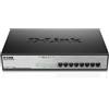 D-Link DGS-1008MP switch di rete Non gestito Gigabit Ethernet (10/100/1000) Supporto Power over Ethernet (PoE) 1U Nero