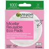 Garnier Skin Active - Eco Pads Dischetti Struccanti in Microfibre, 3 pads