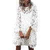 EODJXIO Vestito Senza Spalline Azzurro Elegante Vestiti Donna Eleganti Estivi Vestiti Eleganti di Pizzo Abito Cerimonia Donna Lungo Pizzo Bianco Abito Lungo Cerimonia Elegante