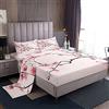 Loussiesd Set di lenzuola per letto singolo con fiori di ciliegio per bambini donne adolescenti camera da letto super morbidi fiori rosa (1 lenzuolo piatto 1 lenzuolo con angoli profondi e 1 federa)