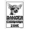 Lovelytiles Danger CHIHUAHUA zone Targa cartello metallo attenti al cane metal sign (15X20)