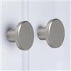 goldenwarm 4 pomelli per mobili Argento Pomelli per Cassetti in Alluminio Rotondo Nichel Spazzolato, stile vintage, Pomelli per Cassetti in Metallo con Viti per Porte Armadietti Cassetti e Guardaroba