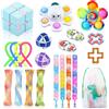 JUAUO 22 Fidget Toys Set Antistress Adulti e Bambini Giochi Sensoriali Anti Ansia e Stressper,Twist Cubo Puzzle Pop Gadget,Bambini Regalini Fine Festa Compleanno per Ragazzi