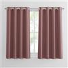 PONY DANCE Tende Camera da Letto Moderne Tenda Termica Isolanti per Interni Tende Oscuranti con Anelli Tende per Salotto Eleganti 2 Pezzi L 140 x A 145 cm, Rosa Selvatica