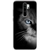 Mixroom - Cover Custodia Back Case in TPU Silicone Morbido per Xiaomi Redmi Note 8 PRO Fantasia Gatto Occhi Azzurri M569