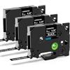 MarkField 3x Nastro laminato compatibile con nastri Brother P-Touch TZ TZe-325 0,35 9mm per PT-H110 H107B H200 P300BT Cube 1000 1090 D200 E110, bianco su nero