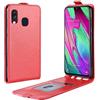 HualuBro Cover Samsung Galaxy A40, Flip Cover a Libro in PU Pelle Premium Portafoglio Magnetica Leather Case Custodia per Samsung Galaxy A40 Cover (Rosso)