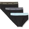 Calvin Klein Jeans Calvin Klein Hip Brief 3Pk 0000U2661G Slip a Vita Bassa, Nero (B-Shoreline/CLEM/TRAVERTINE WB), XL (Pacco da 3) Uomo