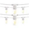 Wisdom Catena di luci lineare 10 metri con 10 lampadine E27 Bianco caldo IP54 Bianca Wisdom