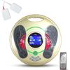 FISHTEC - Stimolatore muscolare antidolorifico - Impulsi elettrici con 99 livelli di intensità e 25 programmi - Fornito con 4 pad e telecomando - Piedi pieghevoli - Ampio display LCD, Oro E Verde