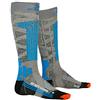 X-Bionic X-Socks Rider 4.0 Calze Invernali Da Sci, Donna, Stone Grey Melange/Turquoise, M