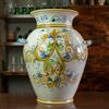 CERAMICHE CALTAGIRONE Portaombrelli in ceramica con manici Giallo Antico cm 50
