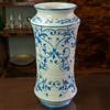 CERAMICHE CALTAGIRONE Portaombrelli Alberello in ceramica Siciliana di Caltagirone Blu Antico H. 56 cm