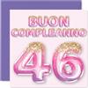 Stuff4 46° Biglietto Auguri Compleanno per Donne
