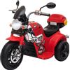 HOMCOM Moto per Bambini Elettrica 6V 3km/h a 3 Ruote con Musica e Luci Rosso