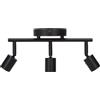 Aigostar Lampadario da soffitto Town Nero 3 Faretti GU10 Orientabili Aigostar